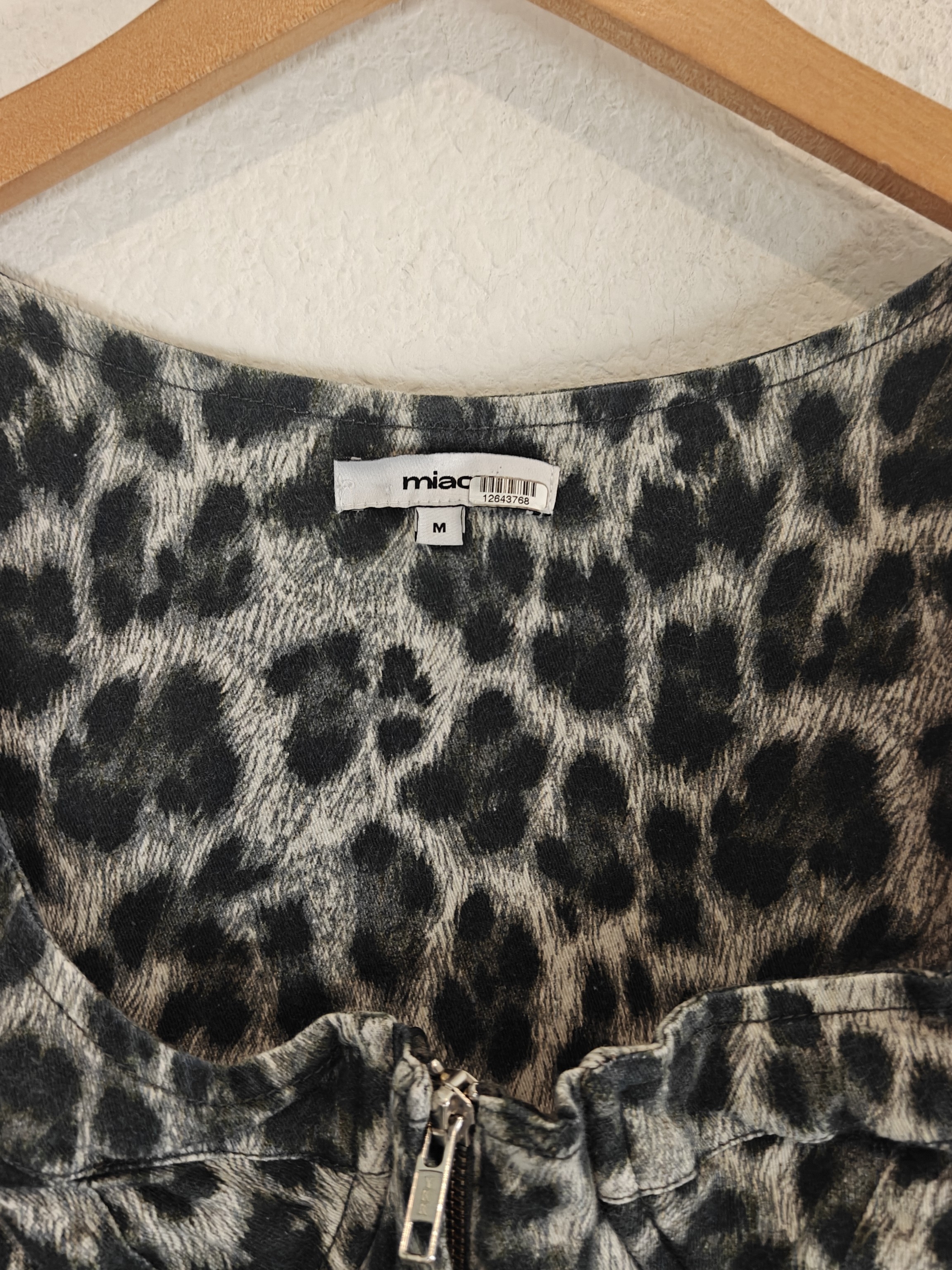Miaou Dree Dress M Grey & Black Bodycon Zip Front Y2k It Girl Fall Mini — image 8 of 8